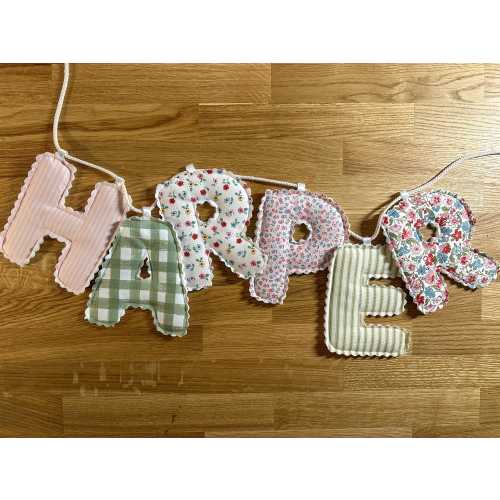 Custom Baby Name Banner, Custom Fabric Name Banner