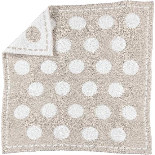 Barefoot Dreams® CozyChic Dream® Receiving Blanket, Stone-White Circles, 30"x30"