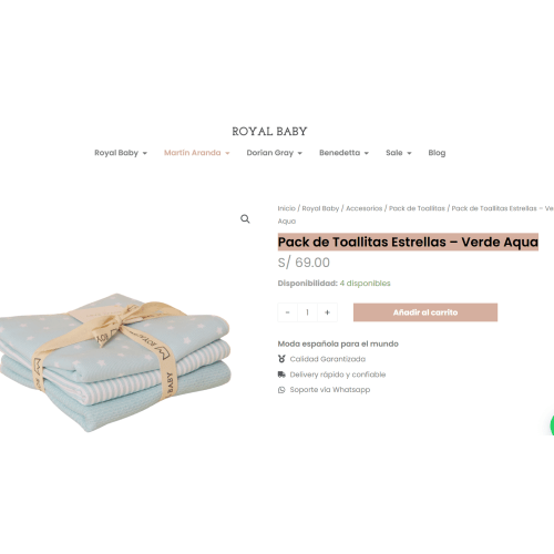 Pack de Toallitas Estrellas – Verde Aqua