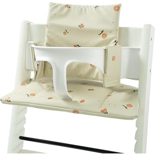 Baby Cushion Set Soft and Comfort High Chair Cushion for Infant, Toddler High Chair Accessories Easy to Clean and Install, Orange Sandy