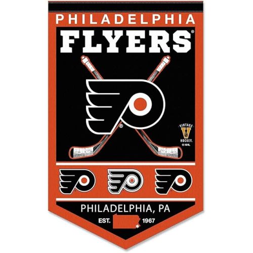 WinCraft Philadelphia Flyers Heritage History Banner Pennant, 15x24"