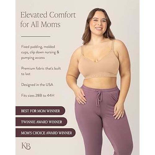 Kindred Bravely Sublime Contour Hands Free Pumping & Maternity Bra for Nursing and Breastfeeding