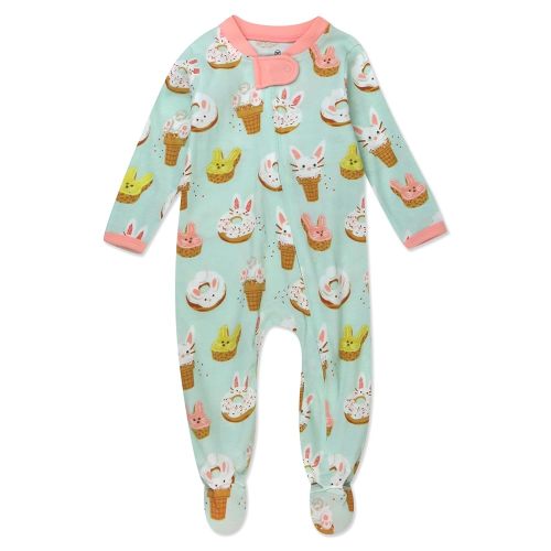 HonestBaby Baby Celebration Sleep & Play Footed One-Piece Pajama Sleeper 100% Organic Cotton