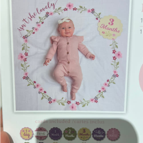 Baby's First Year - Isn't She Lovely Muslin Blanket & Milestone Card Set