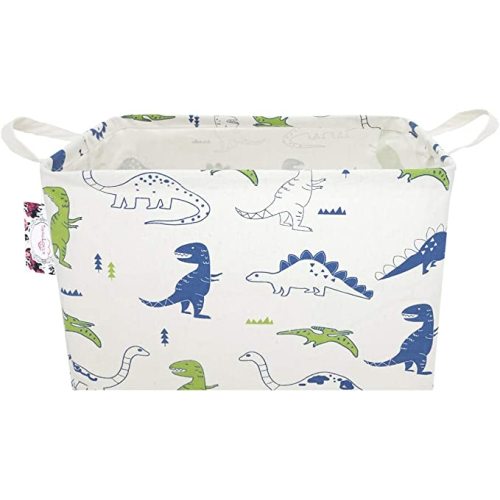 Rectangular Kids Storage Basket Gift Basket Baby Storage Basket Cute Kids Toy Storage Bin Organizer Shelf Book Basket Room Decor(Polychrome Dinosaurs)