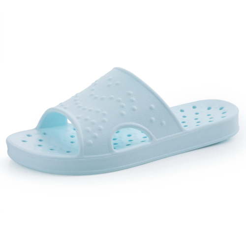 Litfun Shower Shoes for Women Men, Quick Drying Non Slip Bath Slippers, Shower Sandals with Drain Holes, Light Blue