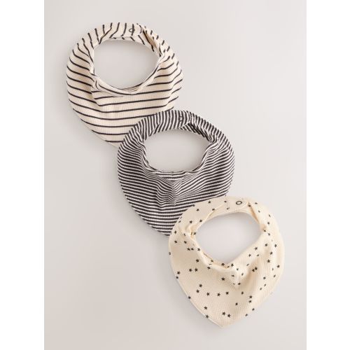 Monochrome Baby Dribble Bibs 3 Pack - Size One