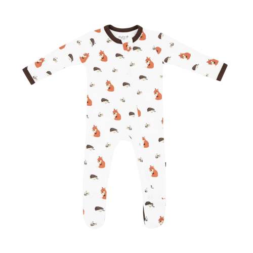 Zippered Footie in Sienna Woodland