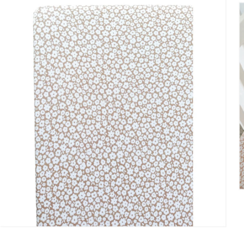 Bamboo Fitted Crib Sheet - Mocha Ditsy Floral - Default Title - Harp Angel Boutique