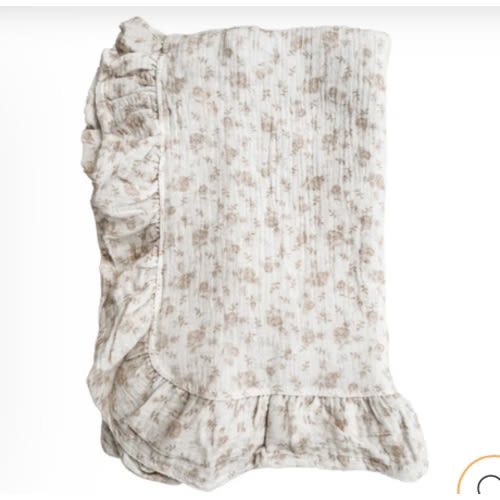 Frill Muslin Blanket | Vintage Rose – Little and Fern