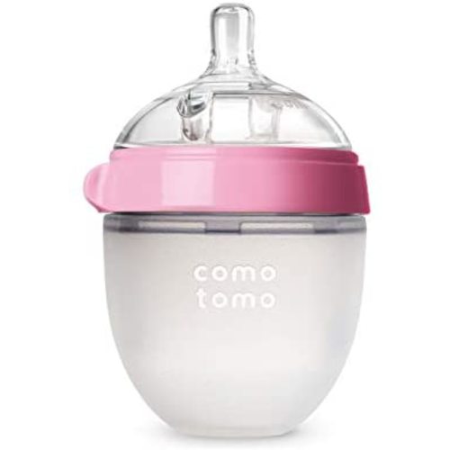 Comotomo Natural Feel Baby Bottle, Pink, 5 Oz