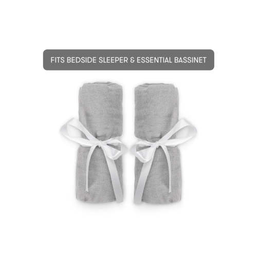 Bassinet Extra Sheets - Grey