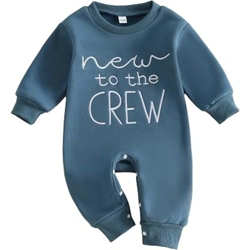 Newborn Baby Boy Fall Outfit Romper Jumpsuit Warm Infant Clothes