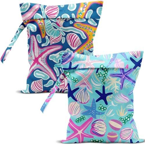 Wet Dry Bags Wet Bags Dirty Laundry Travel Bag Aesthetics Starfish Waterproof Zipper Bag for Travel Swimsuit