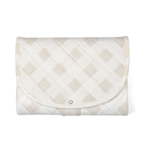 Organic Portable Changing Mat - Plaid Oat
