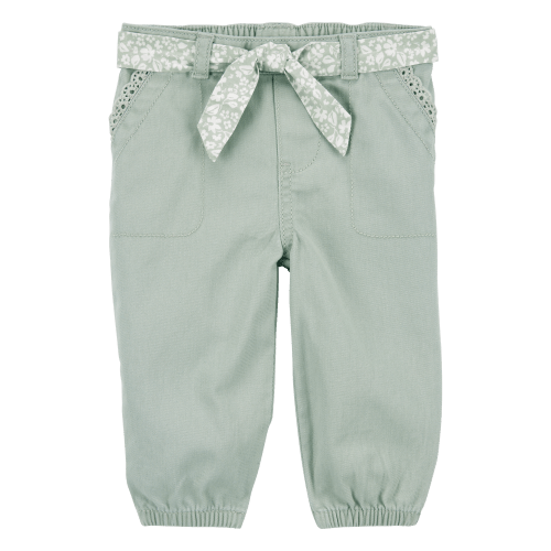 Baby Belted Eyelet Joggers - OshKosh | Carter's