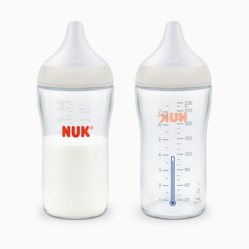 NUK Perfect Match Glass Bottle - Clear, 8 Oz, 2
