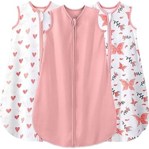 Yoofoss Baby Sleep Sack 6-12 Months Baby Wearable Blanket 100% Organic Cotton 2-Way Zipper TOG 0.5 Toddler Sleeping Sack, Lightweight Sleep Sacks for Babies(Medium)