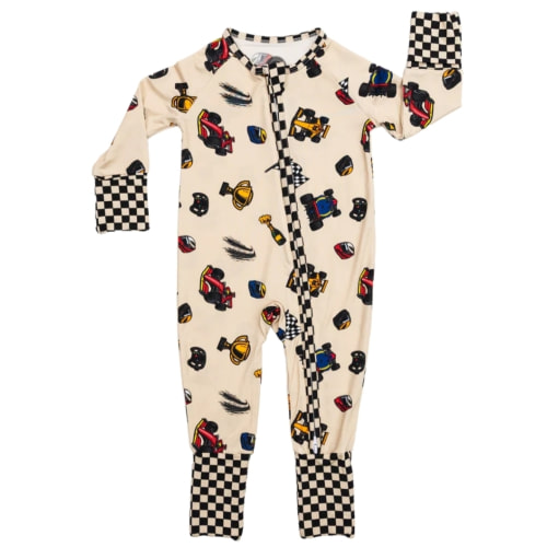 Formula 1 Baby Zipper Pajamas | GEARHEAD KIDS – Gearhead Kids