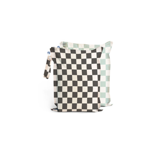 Tiny Twinkle Wet Bags Checkers Black Sage