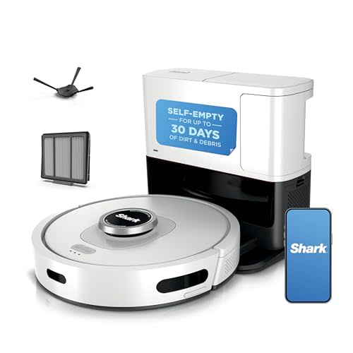 Shark AI Ultra Robot Vacuum, Black/Silver, AV2511AE | Matrix Clean, 360° LiDAR Home Mapping, 60-Day Bagless Self-Empty Base, Self-Cleaning Brushroll, Works with Alexa, Wi-Fi