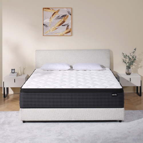 DEHIJU Full Size Mattress, 10 Inch Hybrid Memory Foam Full Mattress in a Box, Pressure Relief, Medium Firm, CertiPUR-US