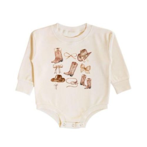 Baby Girl Cowgirl Cutie Long Sleeve Romper