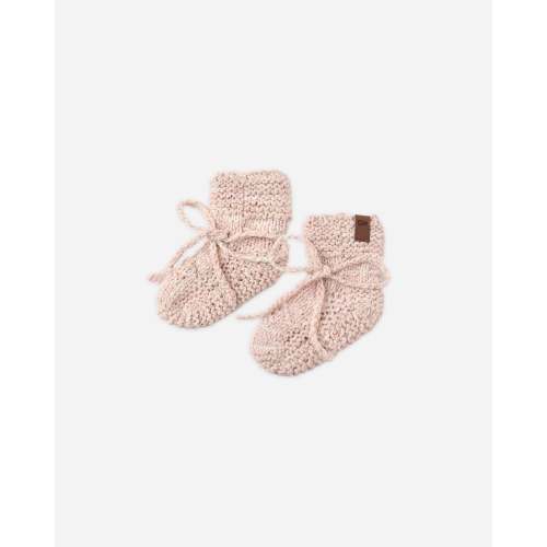 Knit Booties Dusty Rose Speckle – Quincy Mae