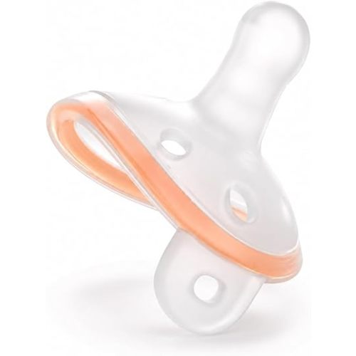 Garkoko Baby Pacifiers 0-18 Months, One-Piece Silicone Pacifier with Heat-Resistant PPSU Anti-Swallowing Ring, BPA-Free Soft Binky for Newborns & Infants, Lightweight & Easy to Clean