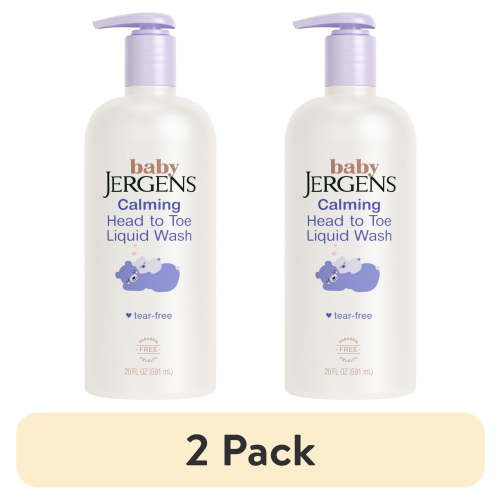 (2 pack) Baby Jergens Calming Head to Toe Liquid Baby Wash, Body Wash and Shampoo, Tear Free, 20 fl oz