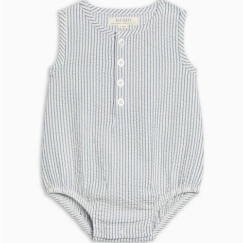 Wren Seersucker Bubble Romper