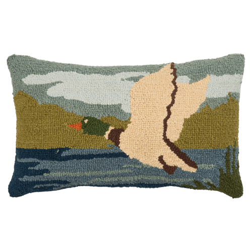 White River Home Hooked Duck Decorative Pillow