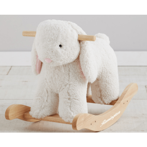 Sherpa Bunny Plush Nursery Rocker