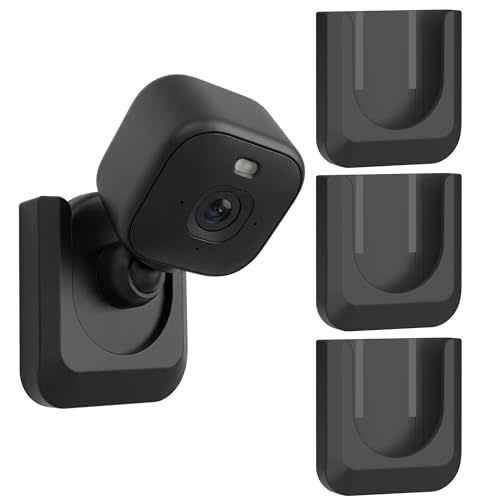 Blink Mini 2K+ No Drill Wall Mount Bracket for Blink Mini 2K+ Indoor Camera,No Screw Adhesive Camera Mount for Indoor Outdoor Camera 3Pack (Camera Not Included) Black