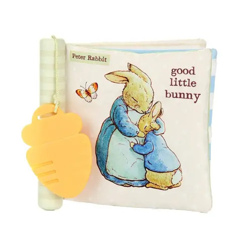 KIDS PREFERRED Beatrix Potter Peter Rabbit Soft Teether Book, 1 Count (Pack of 1), Multicolor