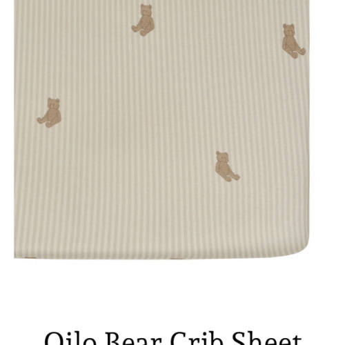 Oilo Bear Crib Sheet
