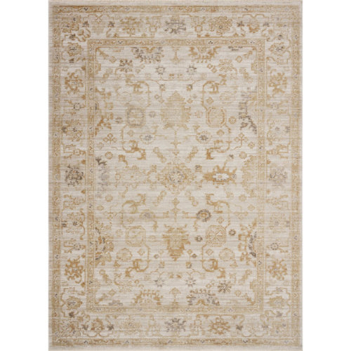 Magnolia Home by Joanna Gaines x Loloi Pace Natural / Gold Area Rug & Reviews | Wayfair