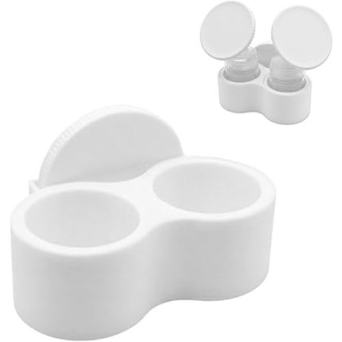 Bottle Holder and 83mm Flange Cover Set for Spectra Breast Pump, Anti-Tip Breast Pump Refrigerator Storage Stand and 2 Pack Reusable Caps, Storage Accessories for Wide-Neck Bottles, White