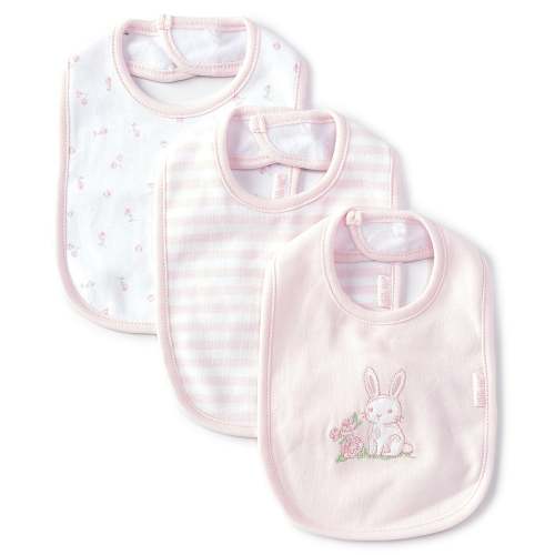 Little Me Baby Girls Soft Roses Bibs Three-Pack