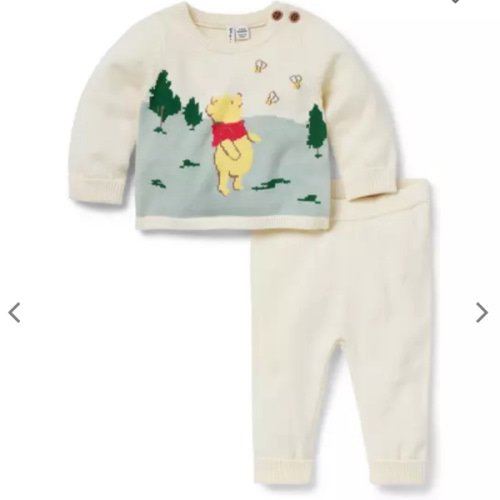 Baby Jet Ivory Disney Winnie The Pooh Baby Matching Sweater Set by Janie and Jack