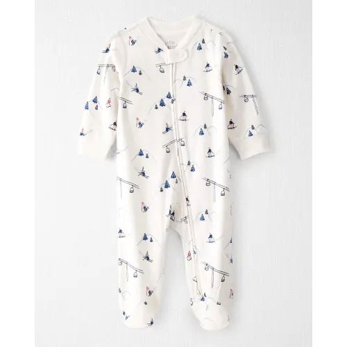 Baby Organic Cotton Sleep & Play Pajamas in Snowy Slopes Print - Little Planet | Carter's