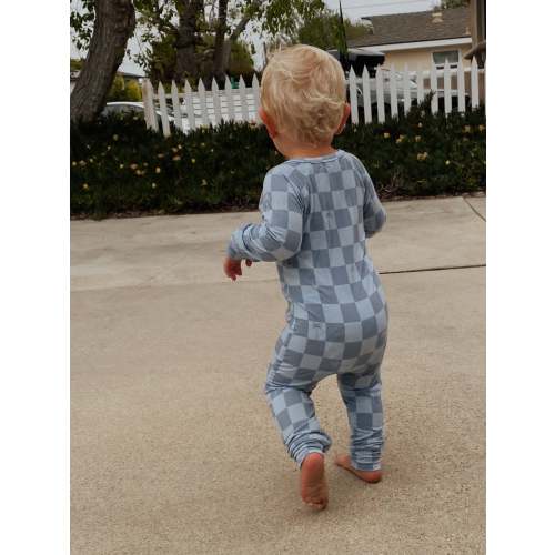 Double Zipper - Coastal Blues Romper
