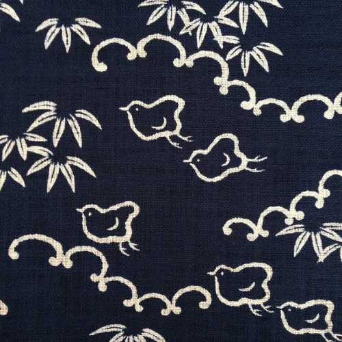 chidori little bird Japanese cotton fabric // 3 quarter yards