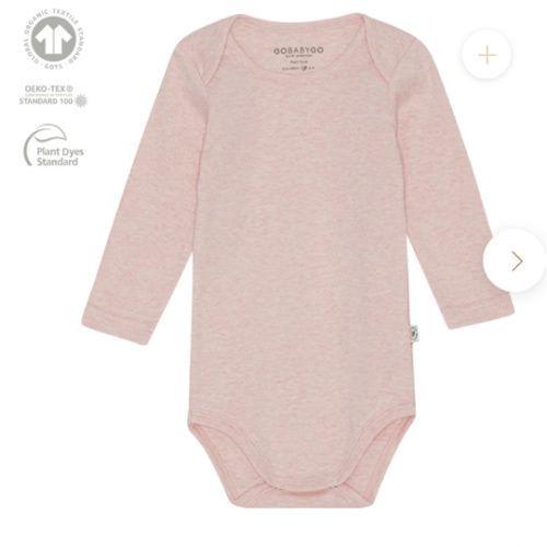 Hazel Body l/s Organic GOTS Cotton - Rose