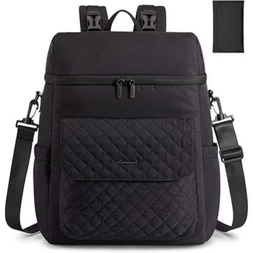 LOVEVOOK Diaper Bag Backpack, 3 in 1 Baby Bag with Changing Pad & Detachable Straps, Large Diaper Backpack for Mom Dad with Stroller Buckles, Black