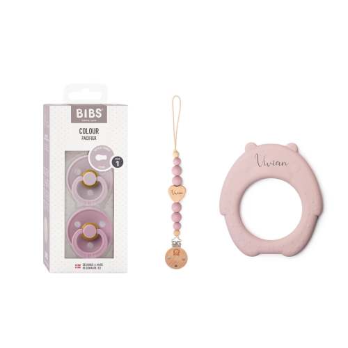 JBØRN Teether & BIBS Pacifiers Gift Set