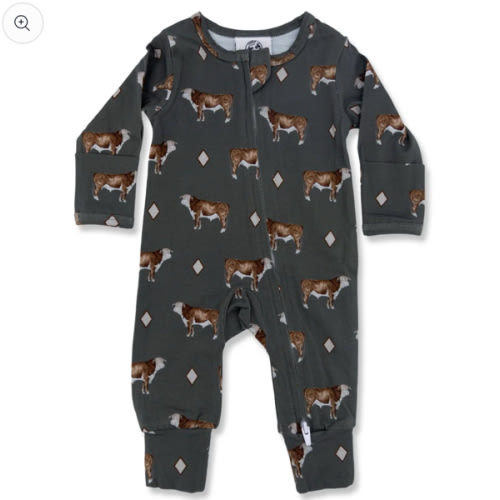 Hereford Bull Folding Feet Jammies – Cowkid Clothing Company