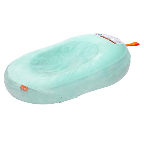 Boon Puff Inflatable Baby Bather - Infant Bathtub Includes Microfleece Cover and Contoured Sides – Inflatable Baby Bathtub for Newborns and Infants