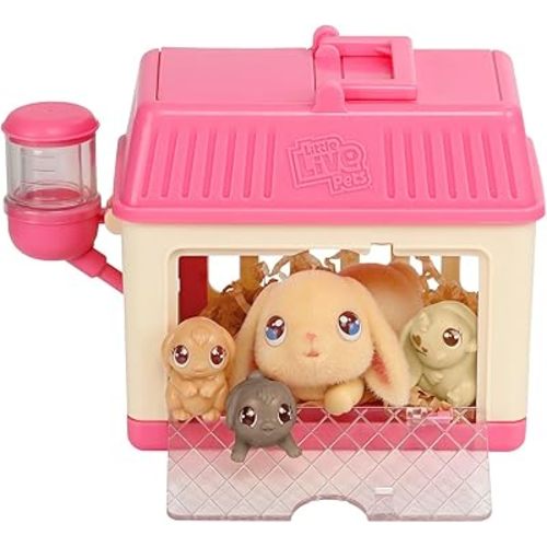 Little Live Pets Lil Baby Bunny Playset Pack, Mama Surprise Bunny Family Collection, Interactive Fold-Out Easter Baby Girl Gifts, Toy for Kids 5+