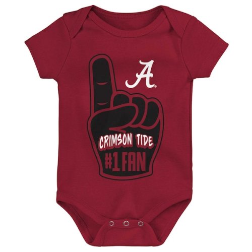 Alabama Crimson Tide Newborn & Infant #1 Fan Foam Finger Bodysuit - Crimson